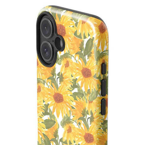 Bouffants and Broken Hearts Sunflowers iPhone 16 Plus Impact Case